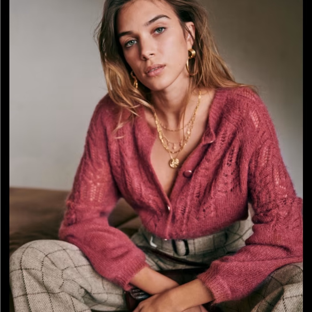 EUC Sezane Tonio jumper in Rosewood